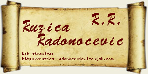 Ružica Radonoćević vizit kartica